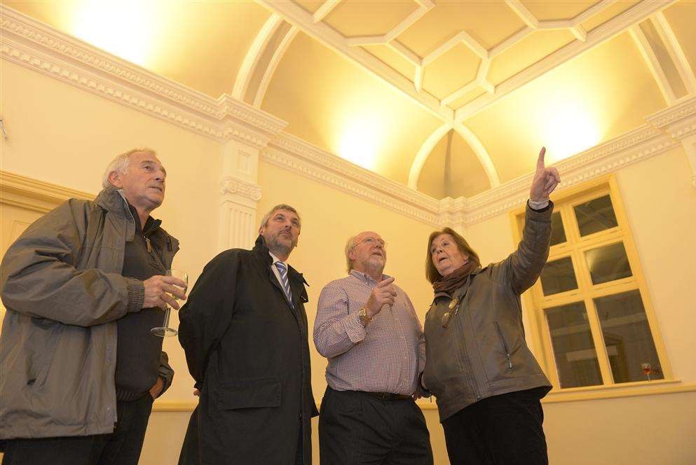 From left, Derek Evans, Cllr Andrew Mackness, co-owner Roger Thomas and Cllr Jane Chitty, in the former Circle Lounge