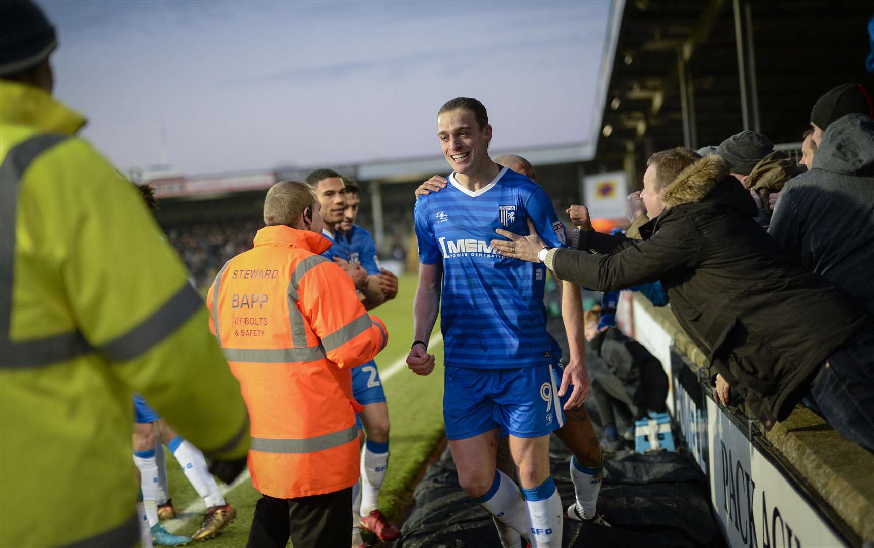 Gillingham won 3-1 at Scunthorpe in January, Tom Eaves among the goals Picture: Ady Kerry