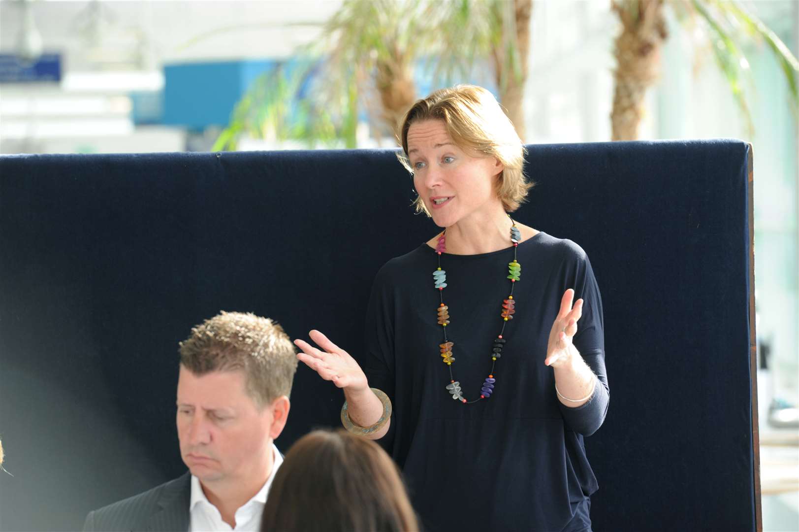 Director of strategy Louise Wyman speaking at the North Kent Expo earlier this year.