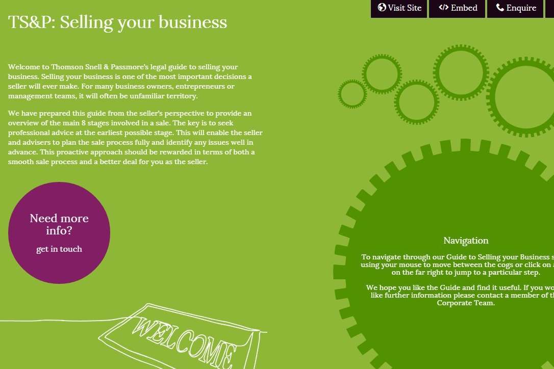 Thomson Snell & Passmore has launched a new website for entrepreneurs looking to sell their business