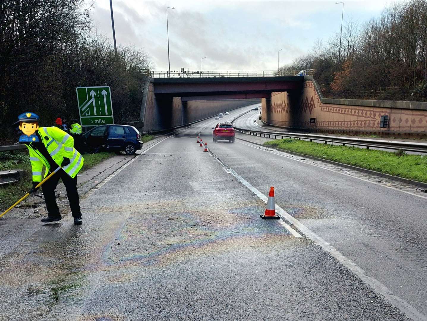 Police are on the A249 following two separate collisions. Picture: Kent Police Swale