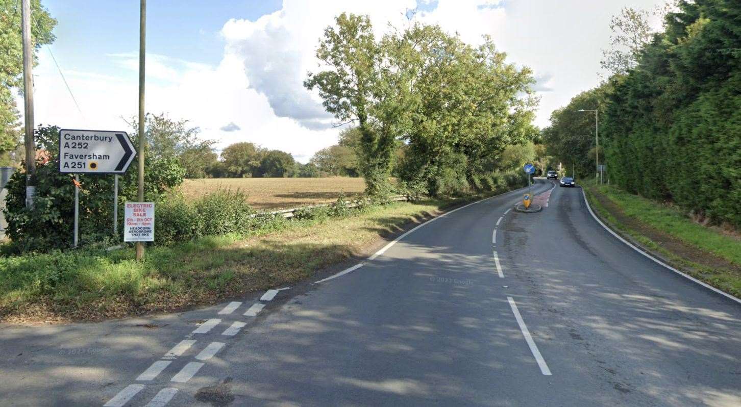 The A252 Canterbury Road has been closed