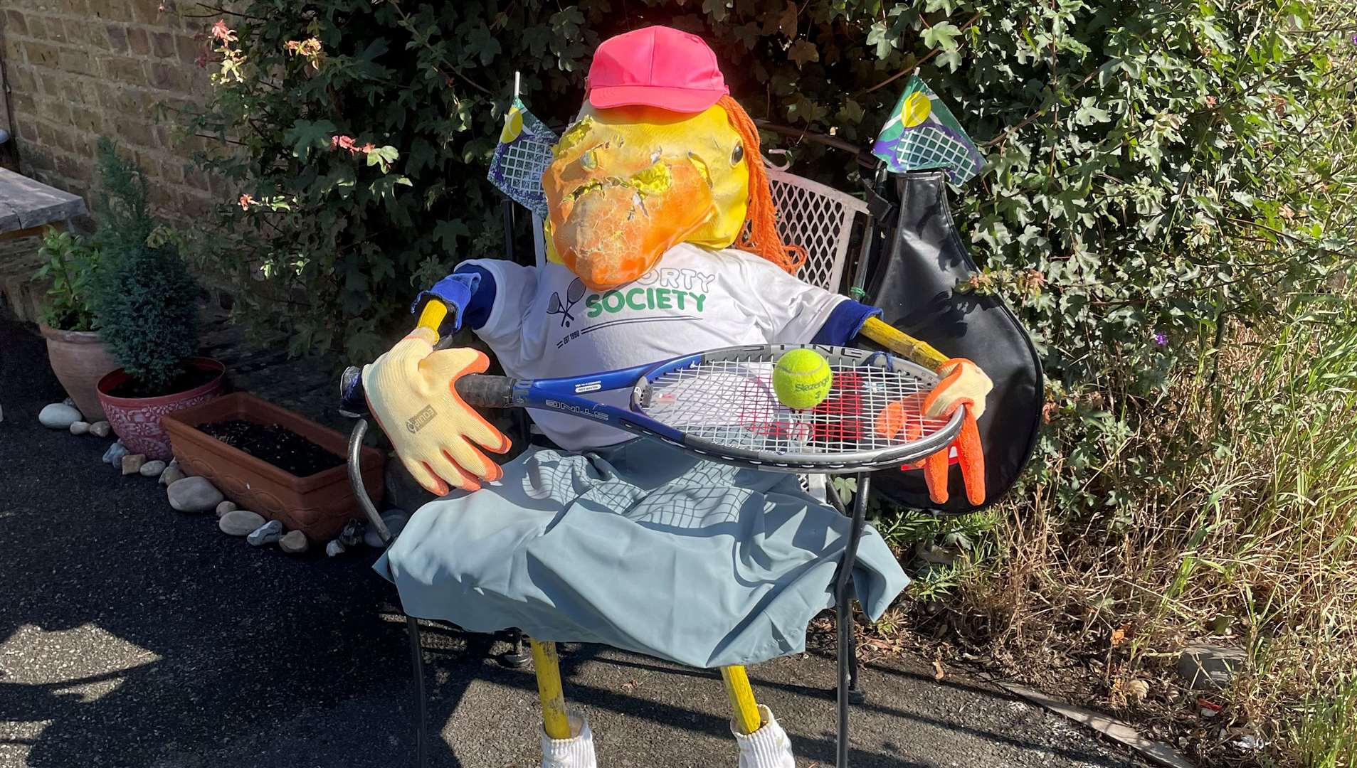 The Colin scarecrow is a big hit with school children in Lower Halstow