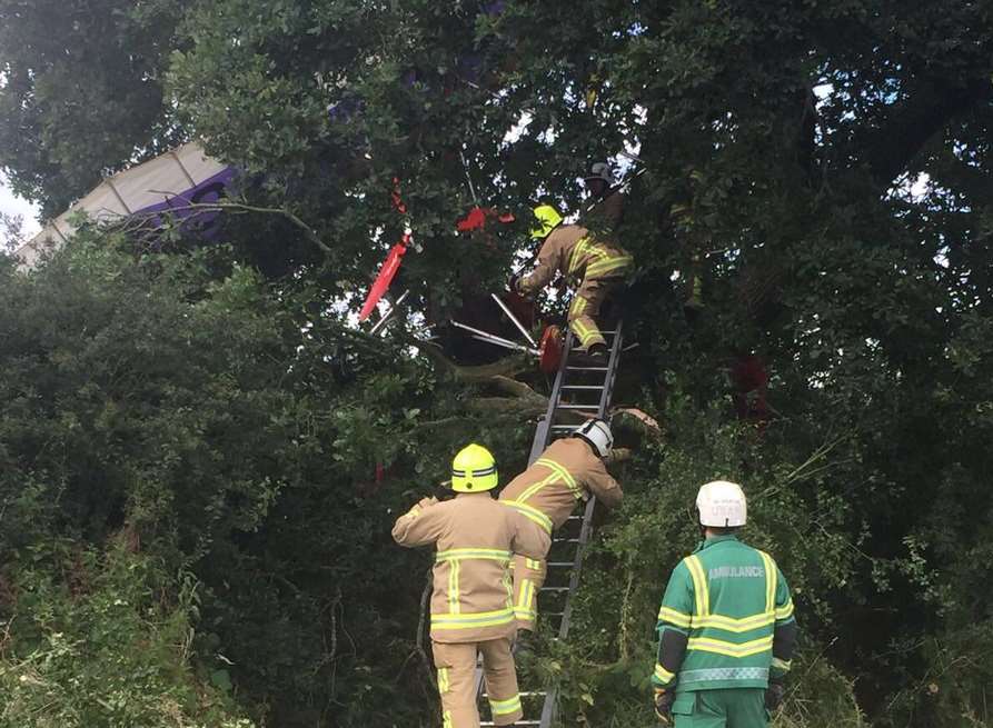 Fire crews at the scene. Picture: SECAmb Hart