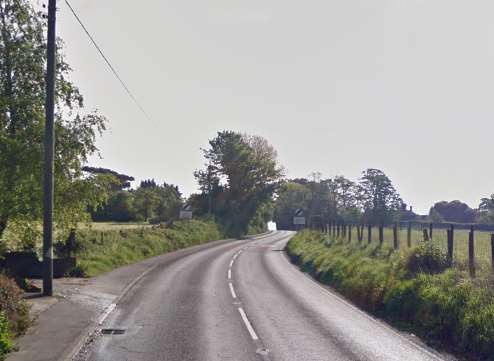 The A257 is closed in both directions. Pic: Google