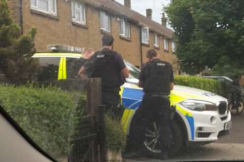 Police have been pictured in multiple roads in Northfleet and Gravesend. Picture: Michele Samantha, Gravesend News Facebook page.