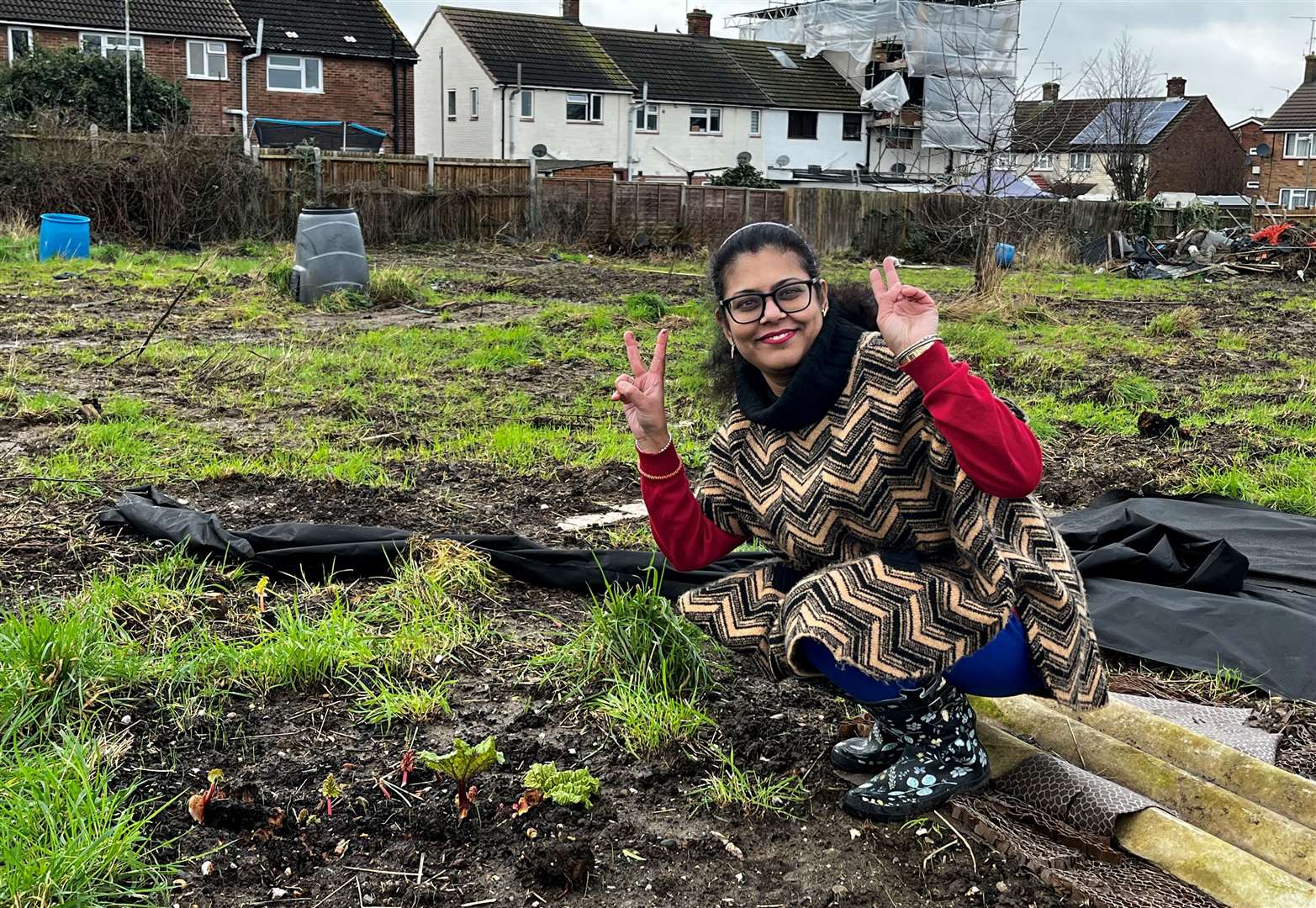 Munmun Bubai has just purchased her allotment on Kirby Road in Dartford