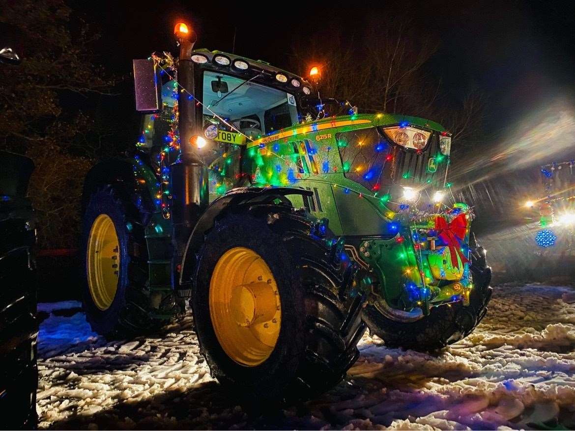 Awards were given out for the best dressed tractor. Picture: Weald of Kent Young Farmers