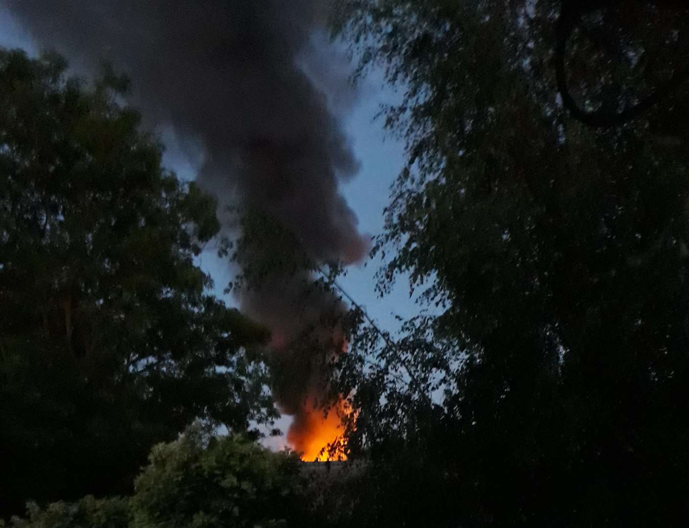 Residents in Nursery Road were awoken by the flames. Picture: Lyndsey Trueman.