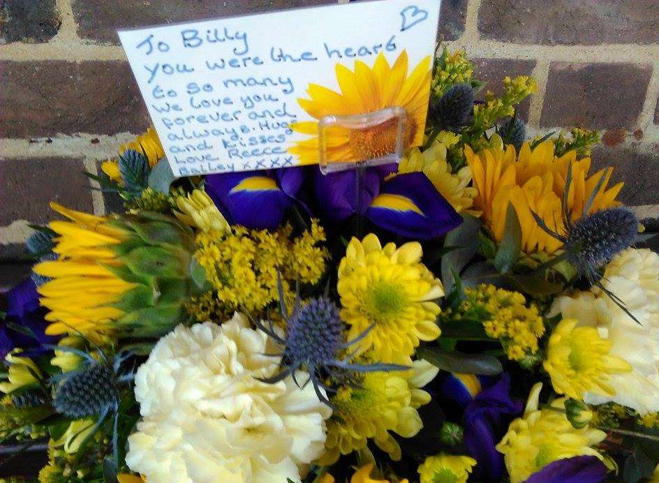 Heartfelt messages were left with the floral tributes