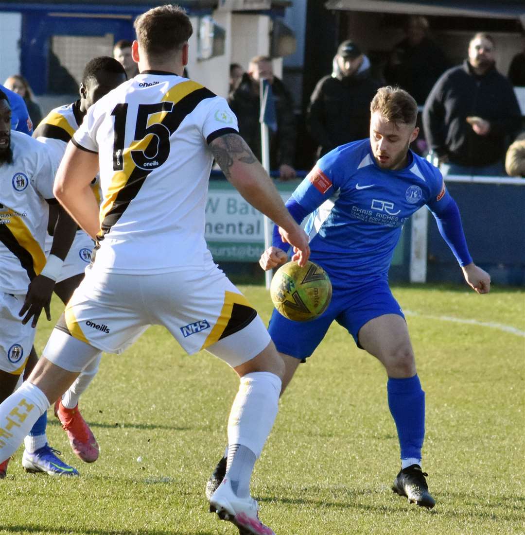 Herne Bay's Jack Parter was also on target against Haywards Heath. Picture: Randolph File
