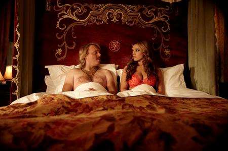 Leigh Francis as Keith Lemon and Kelly Brook as herself