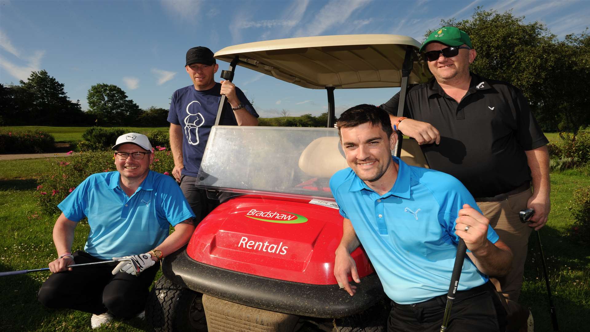 Golfers Tim Markwick, Rob Brack, Ben Pemble and Ian Henderson
