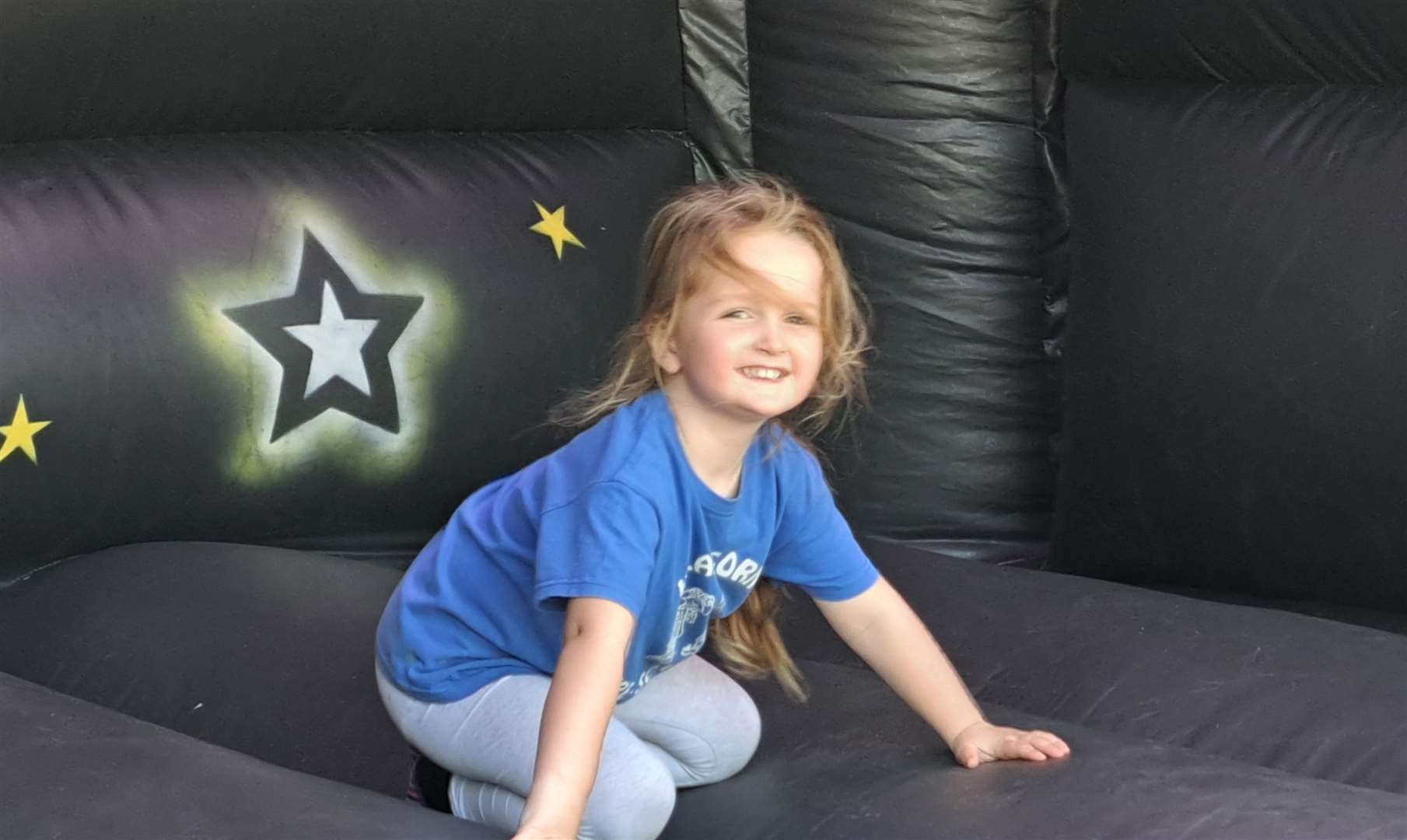 Jasmine Warnes, 3, from Headcorn on the Party Disco soft play at the Heart of Headcorn fete