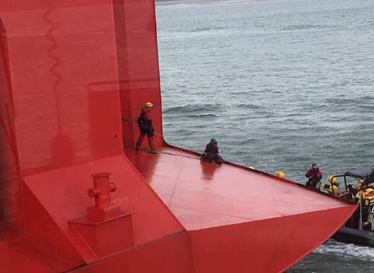 Greenpeace claim they have boarded a vessel at the port. Picture: Dave Watson