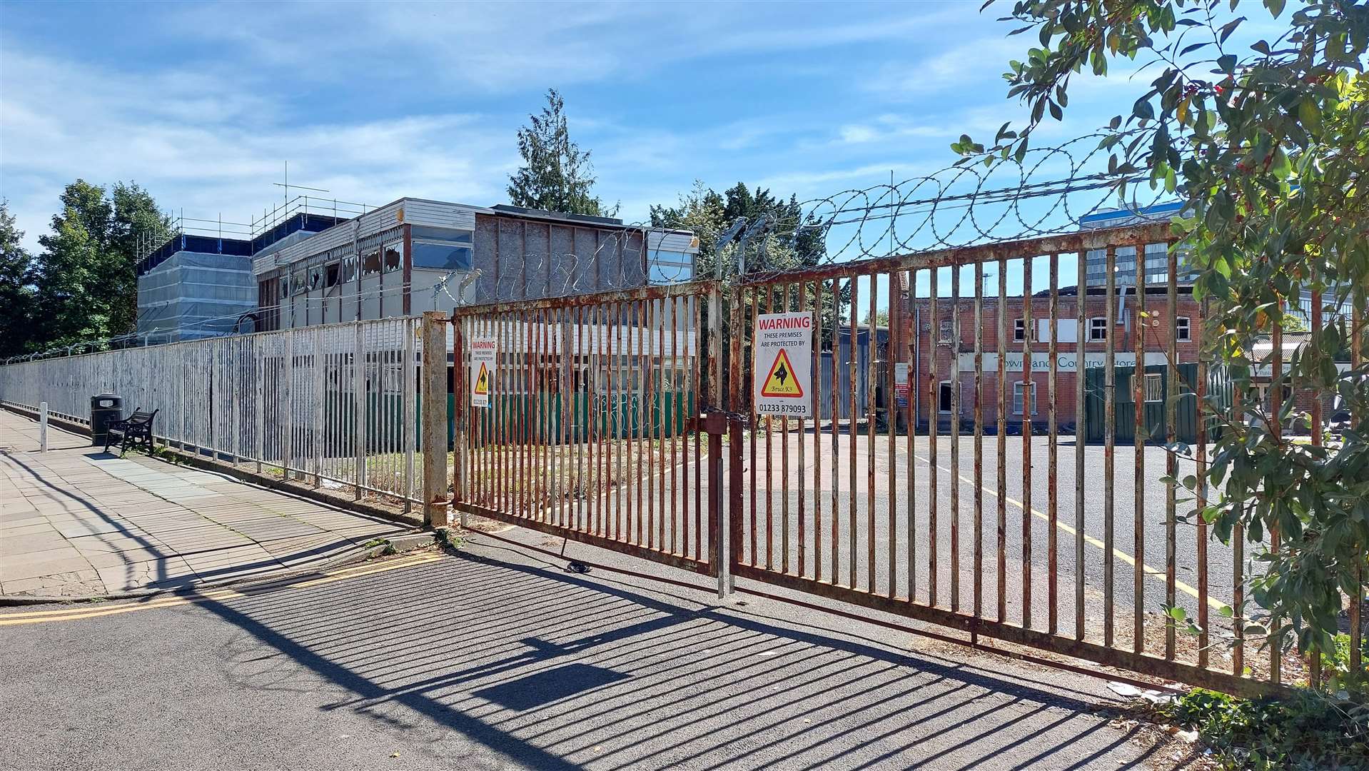 The fenced-off site in Tannery Lane goes across 2.9 acres
