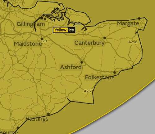 An ice warning has been issued for Kent (1214877)