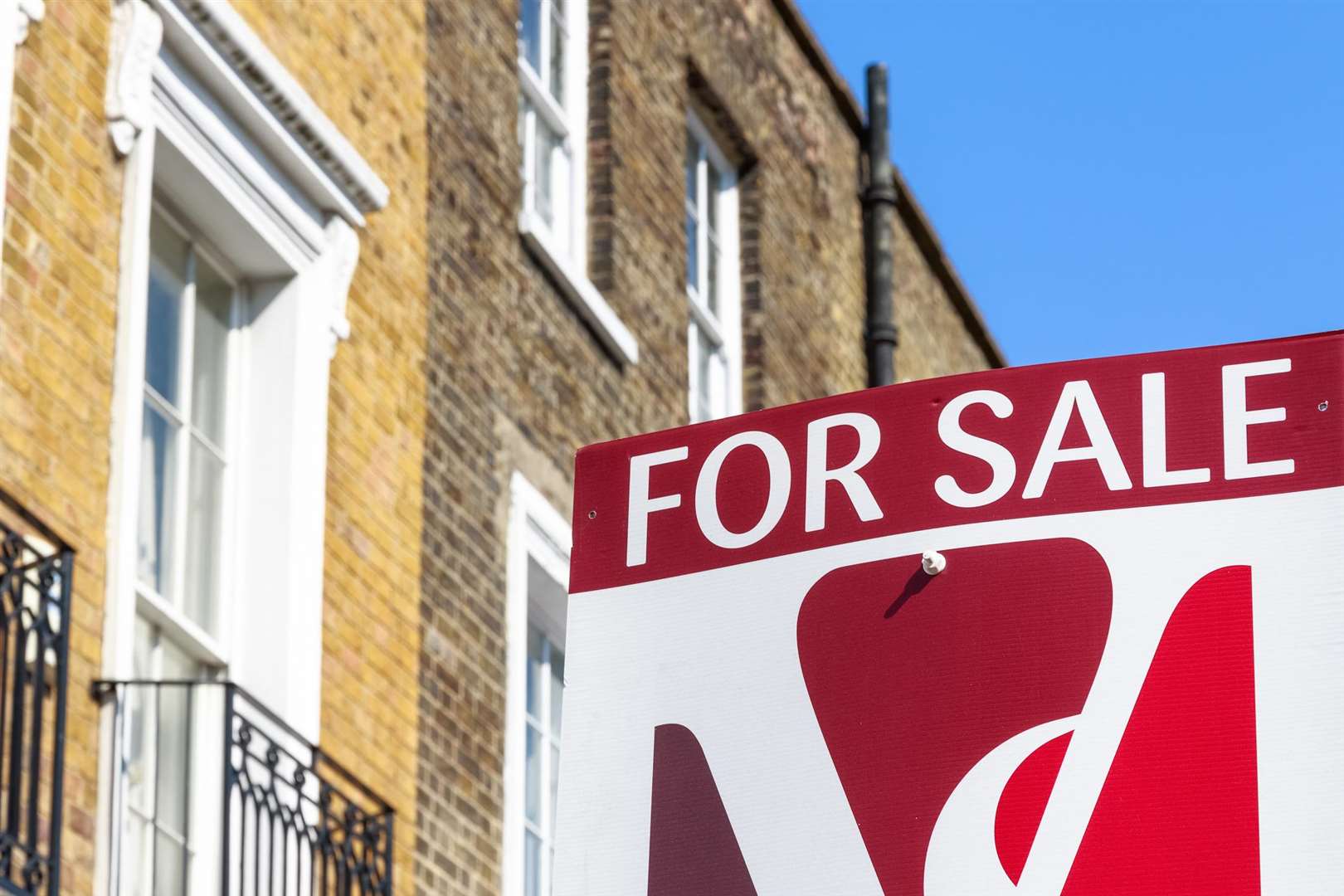 The number of properties sold in Kent fell 14% in the seven months to July