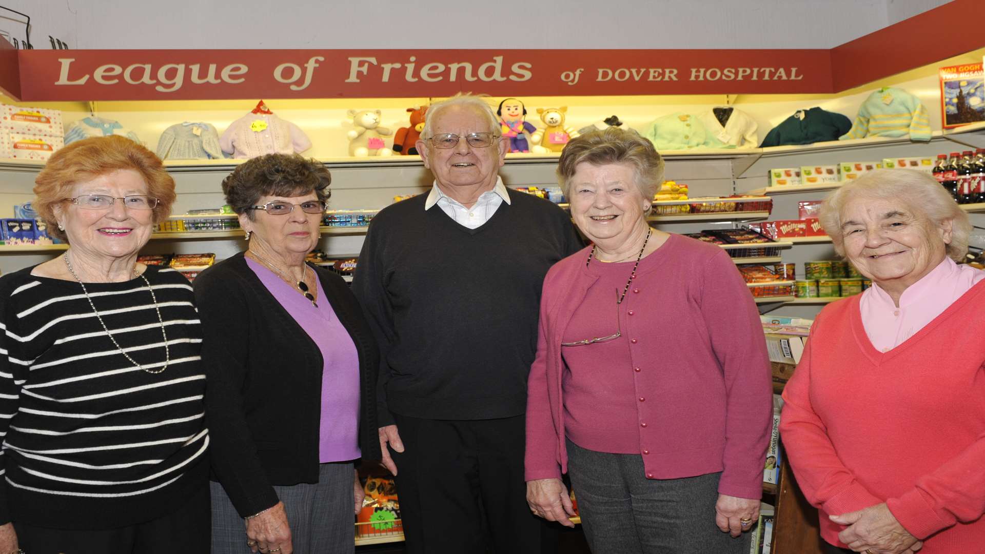Members of the League of Friends volunteering group in the Buckland shop