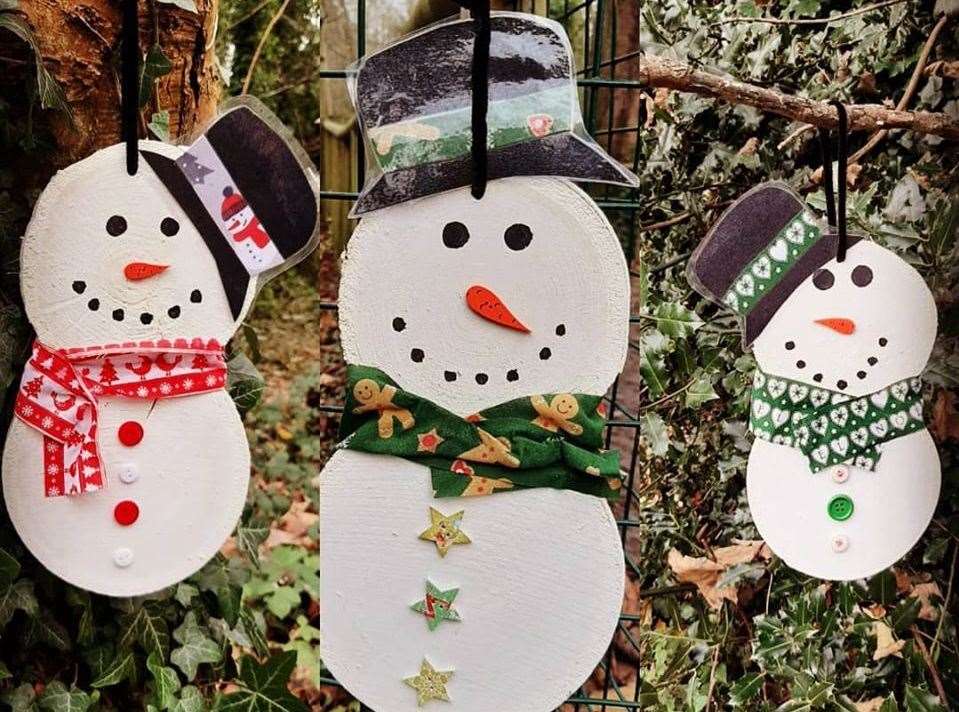 Wooden snowmen handmade for a children's Christmas trail were stolen