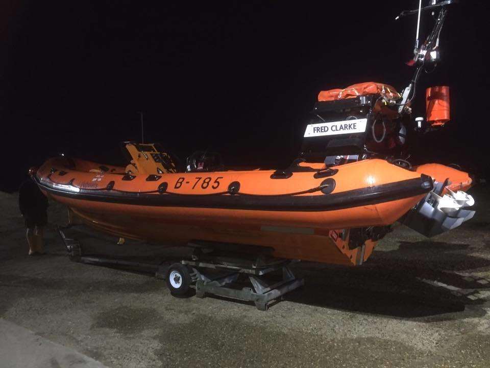 Emergency crews were scrambled to help a person clinging to a buoy in freezing cold water. Picture: Littlestone Lifeboat