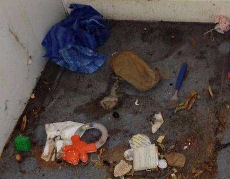 Faeces smeared up the walls and rubbish such as tampon packets and razor blades at a Herne Bay flat
