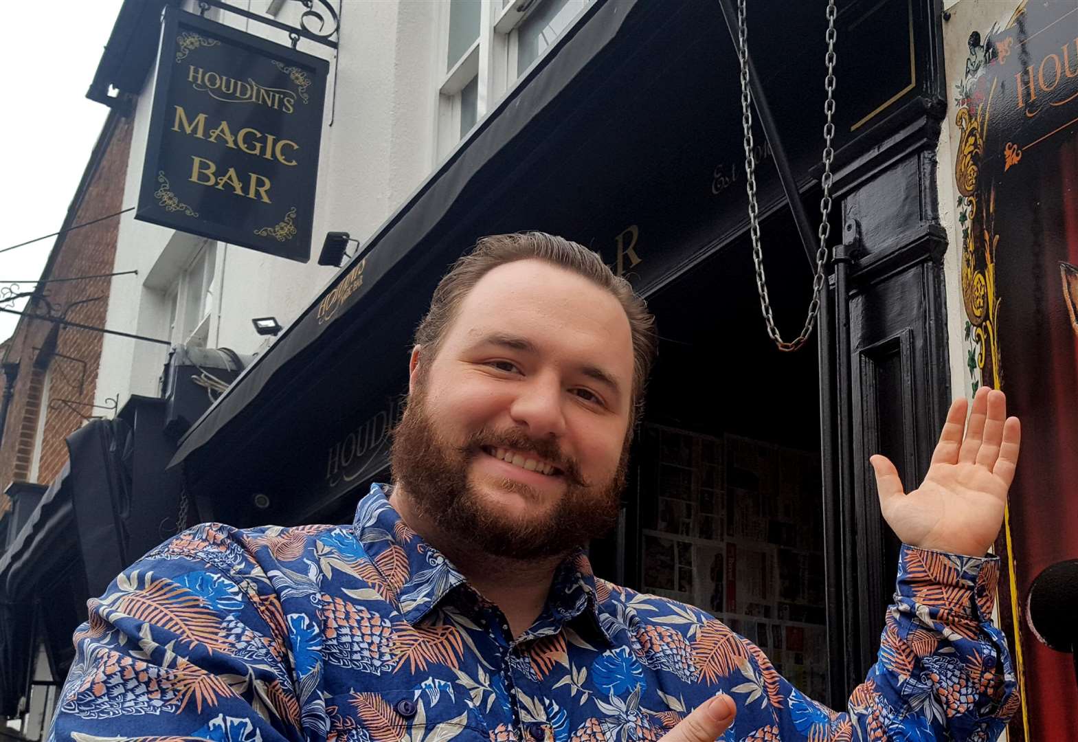 Magic man Sam Watson of Houdini's Magic Bar