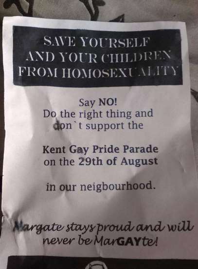 Anti-Kent Pride leaflet