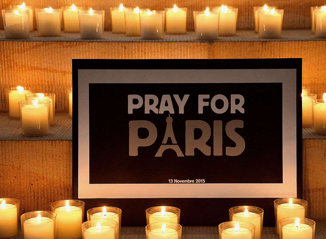 A message left after the Paris attacks. Picture: Bernd Schwabe