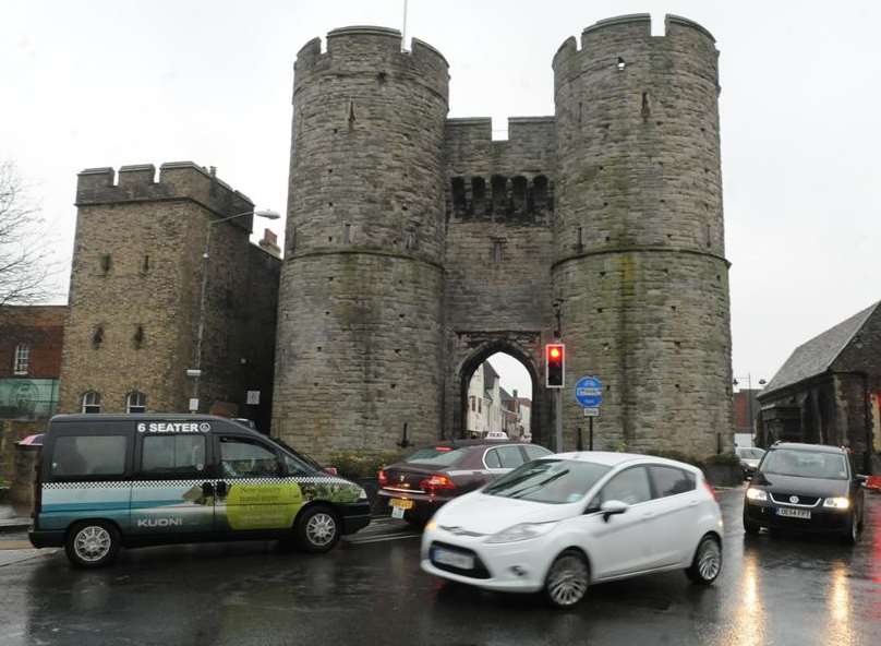 Traffic congestion around the Westgate Towers