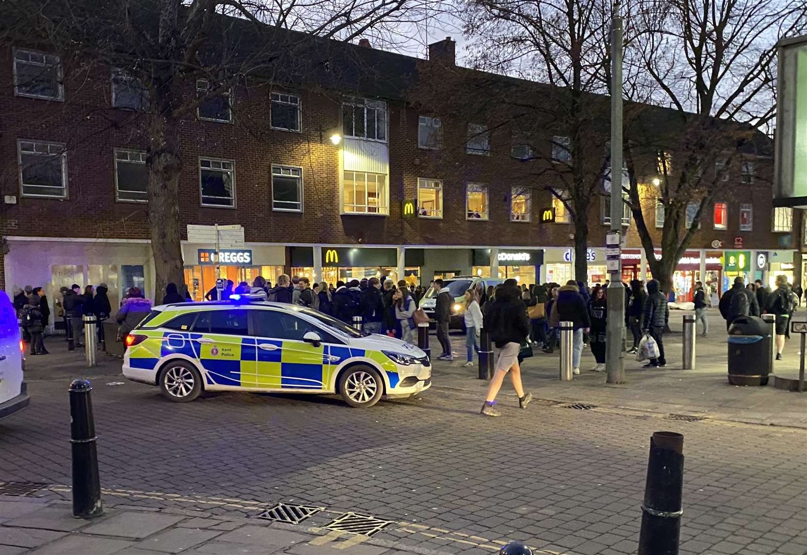 Officers were called to reports of a disturbance in Canterbury high street on Thursday