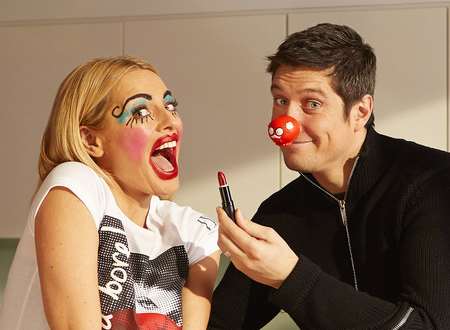 Tess Daly and Vernon Kay make their faces funny for money