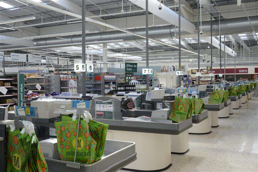 Tills at the new Morrisons at Neats Court