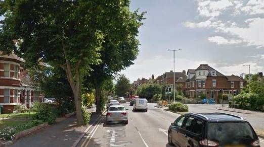 The crash happened in Cherry Garden Avenue, Folkestone. Image: Google Maps