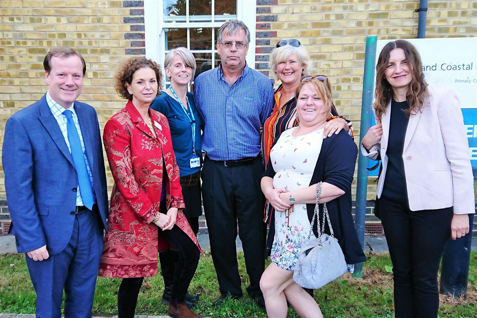 Mr Elphicke with, from left,Helen Greatorex. Kirsten Lawson, Kirk Ross, Tracy Carr, Kelly Ann Evans and Karen Benbow at Deal Mental Health Centre. Picture: Office of Charlie Elphicke MP