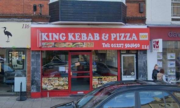 King Kebab and Pizza in Herne Bay has been nominated for best regional takeaway. Picture: Google Street View