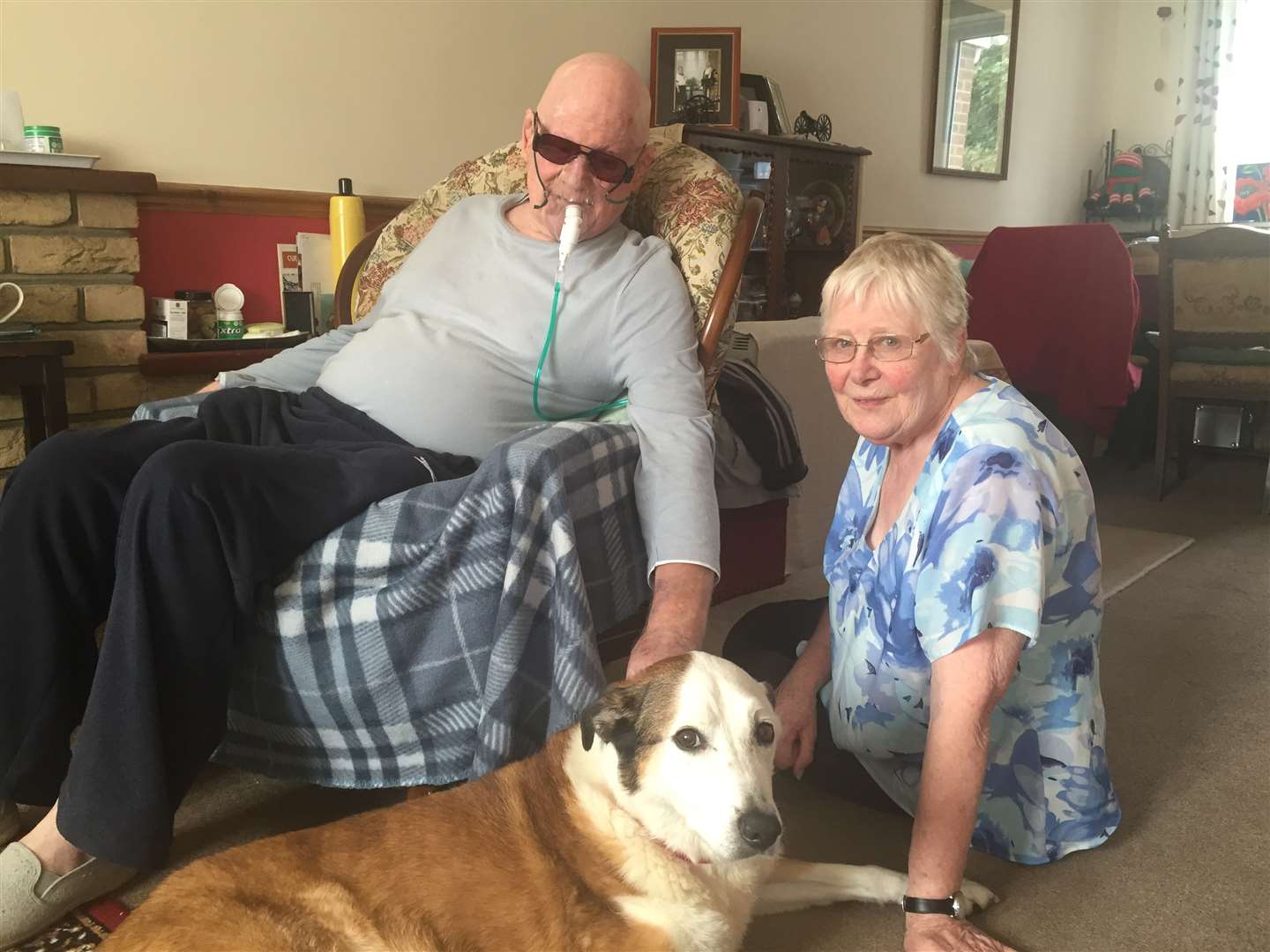 Pat and Betty Burke of Southwall Road with their dog Scamp