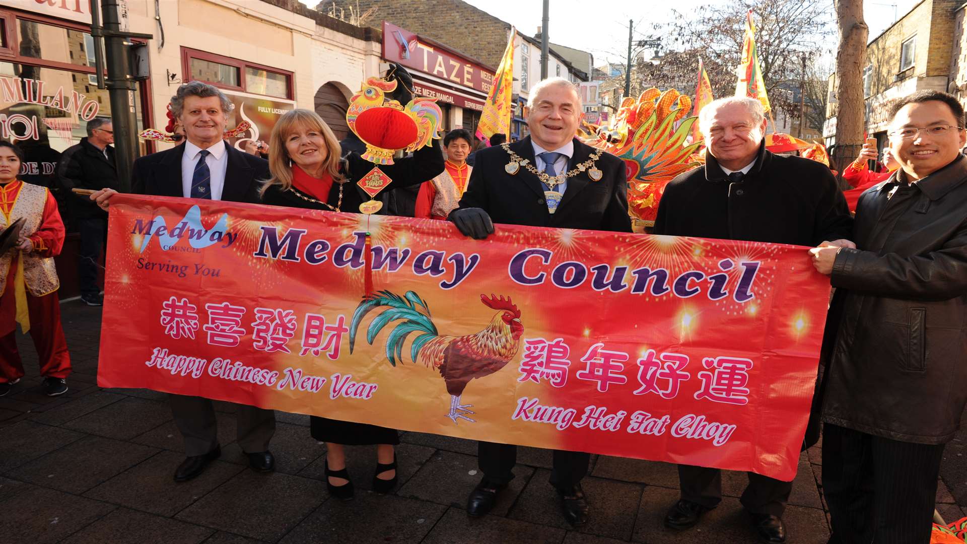 The Mayor of Medway and others at the celebrations.