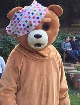 The fake Pudsey Bear was trying to collect money in Calverley Grounds