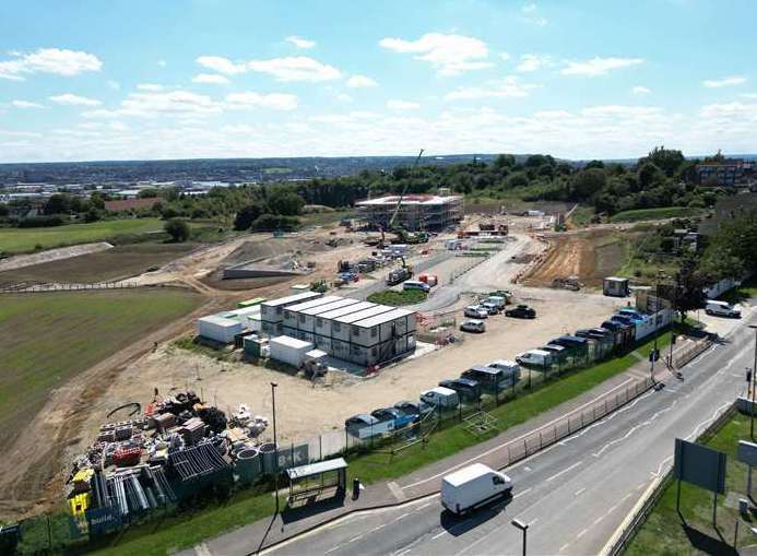 Drone images of the building of Maritime Academy on Frindsbury Hill in Strood. Photo: Barry Goodwin