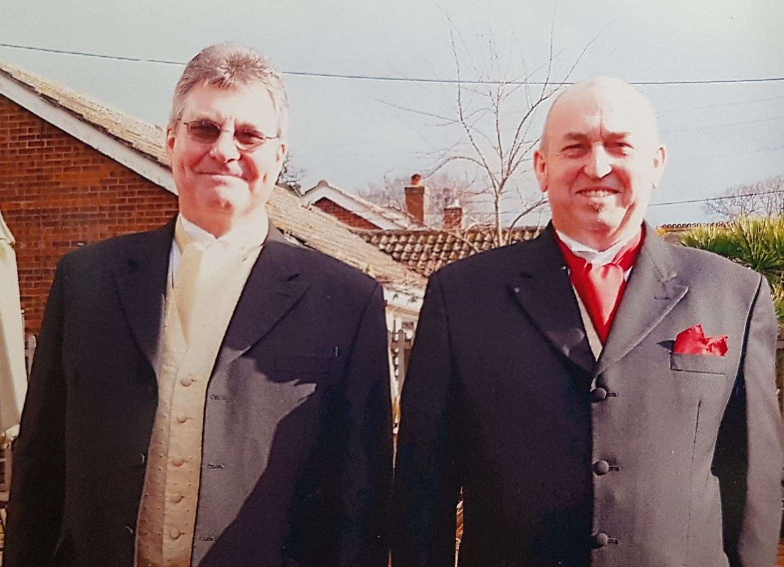 Keith Fuller (left) with his brother Tony on Tony's wedding day. Picture: Tony Fuller