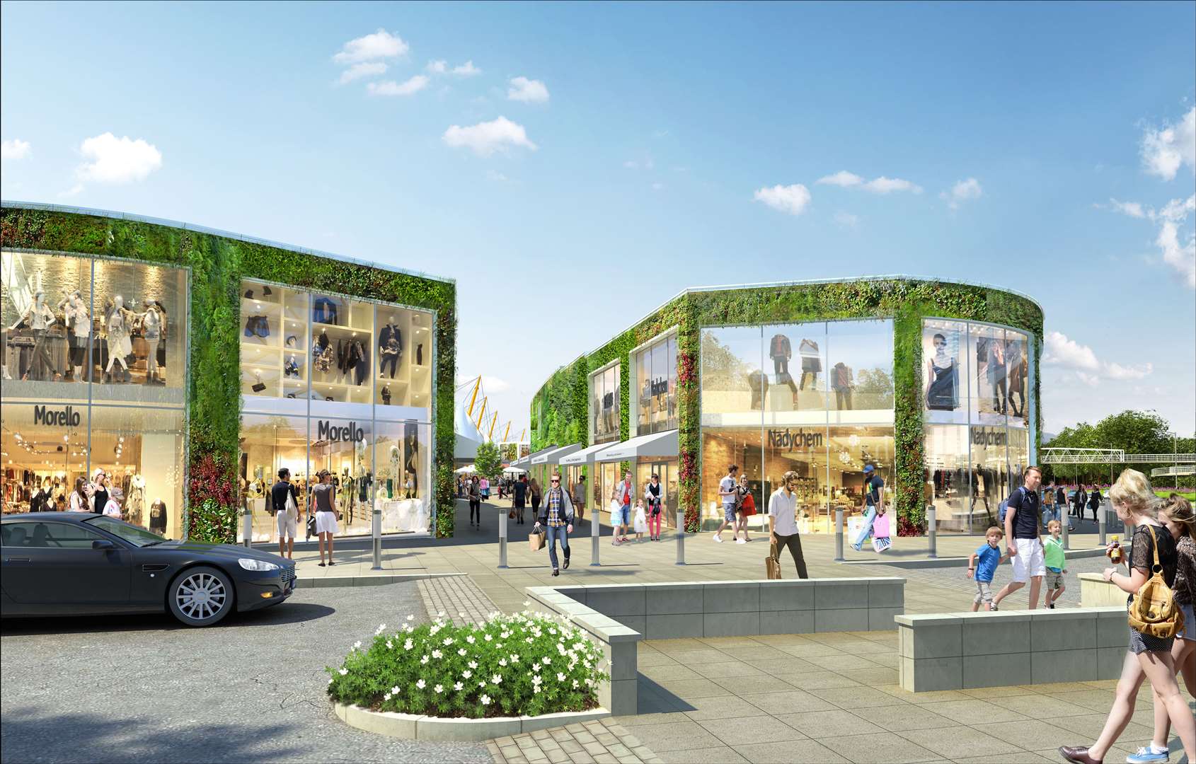 Artists impressions of the £90 million outlet expansion