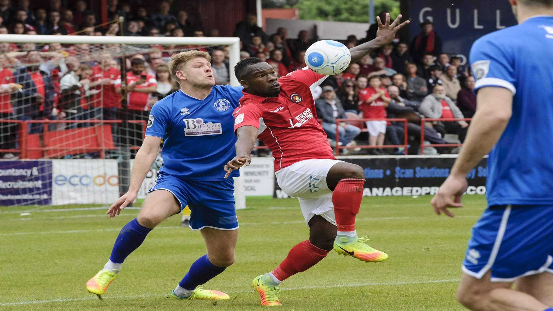 Aaron McLean controls the ball under pressure Picture: Andy Payton