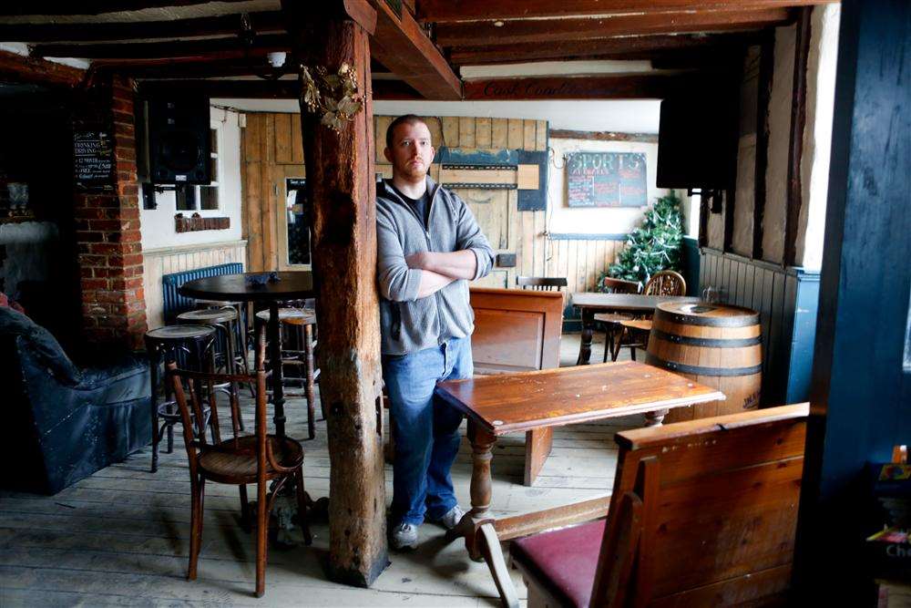 Area manager Will Cheeseman in Drakes which was badly flooded over Christmas