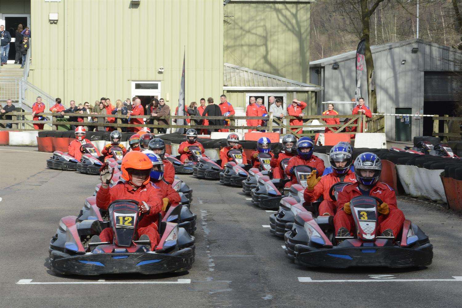 Charity karting event held at Buckmore Park in aid of Demelza House and in memory of Ryan Lawford. Picture: Simon Burchett