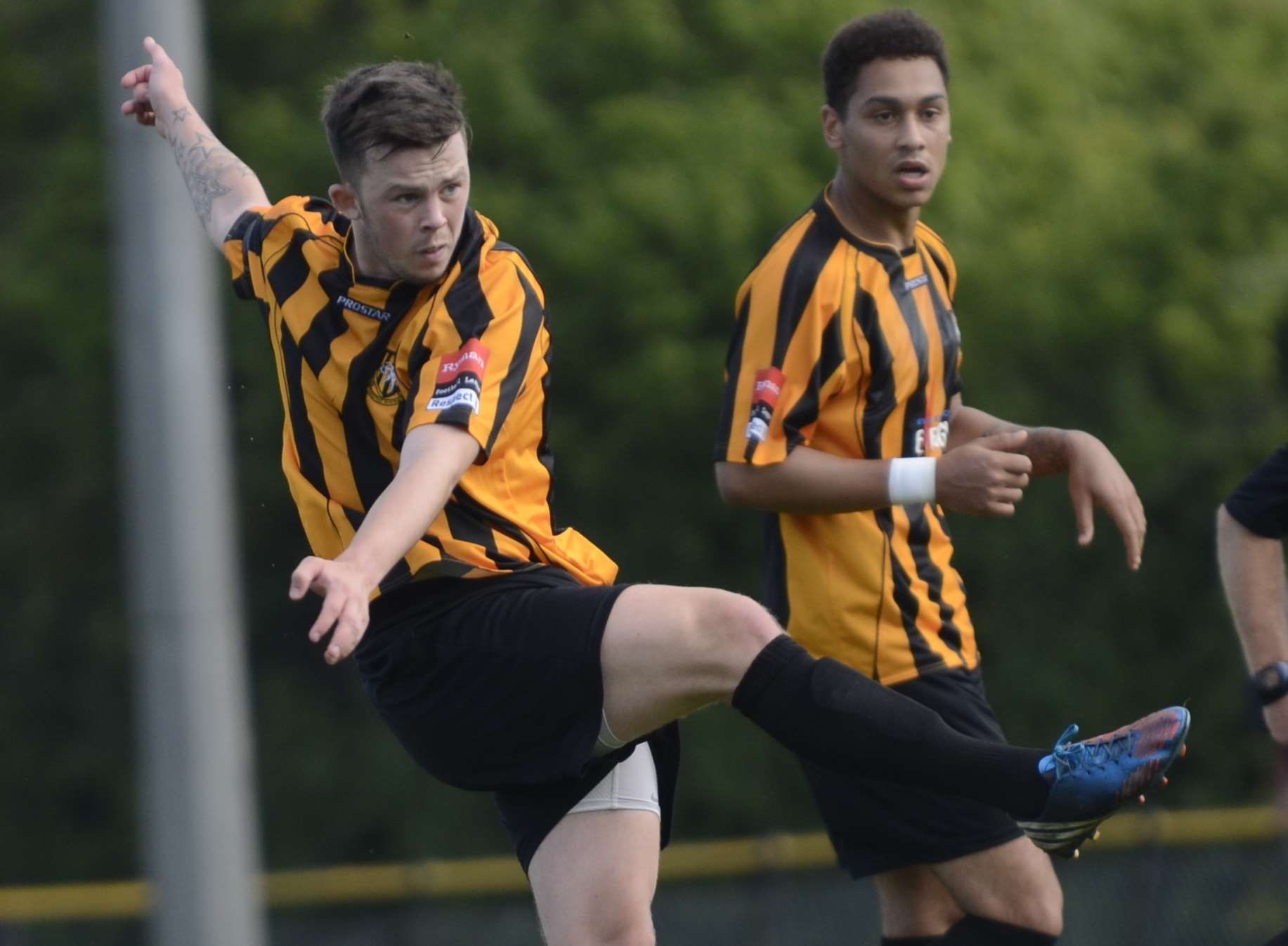 Full-back Chris Elliott during his previous spell with Folkestone Invicta Picture: Gary Browne