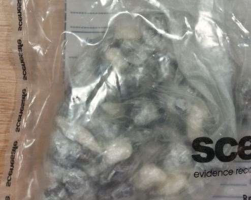 Wraps of drugs seized by police. Pic: Kent Police (10834717)