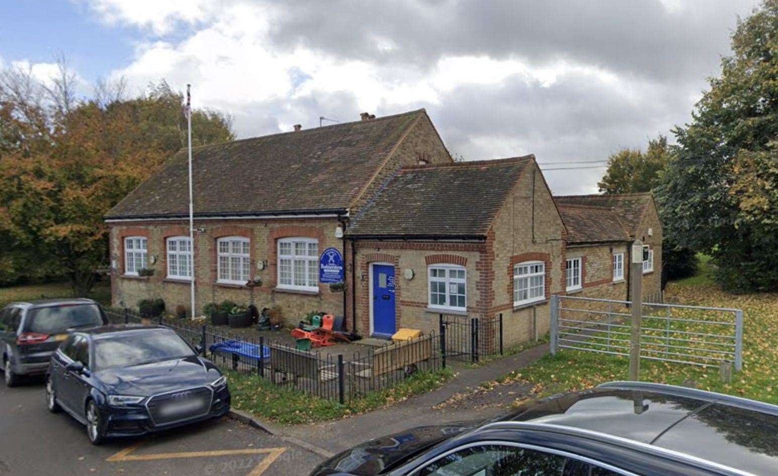 Firefighters tackling the blaze at Rodmersham Primary School, Sittingbourne. Picture: Google