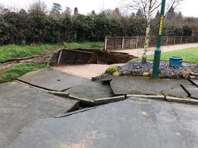 The hole is off Broomshaw Road. Picture credit: Sarah Nickels