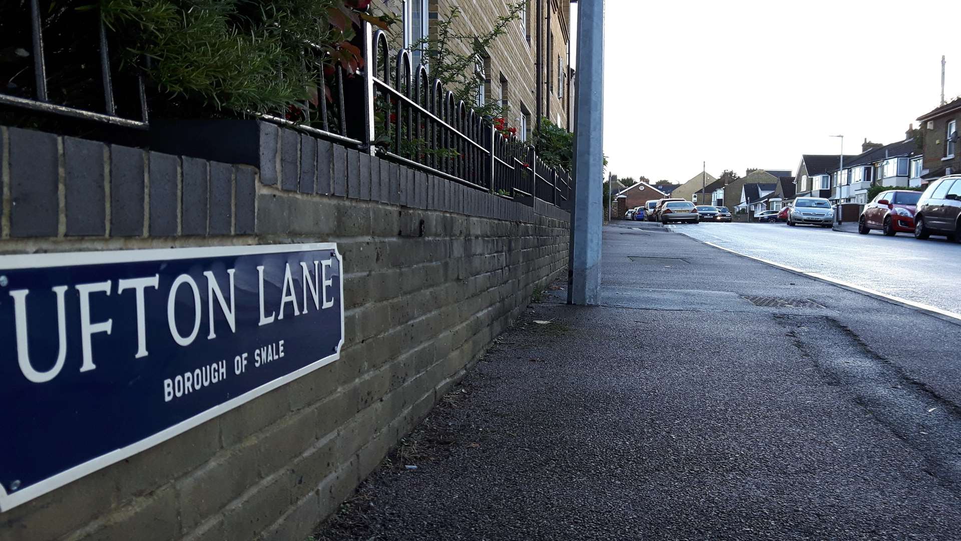 Ufton Lane, Sittingbourne, where the woman was mugged
